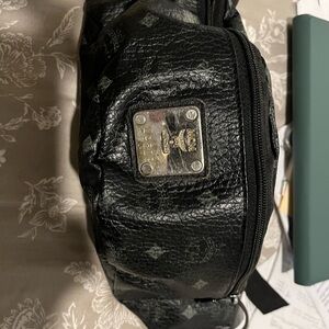 Black Monogram Leather Waist Bag - Designer Style